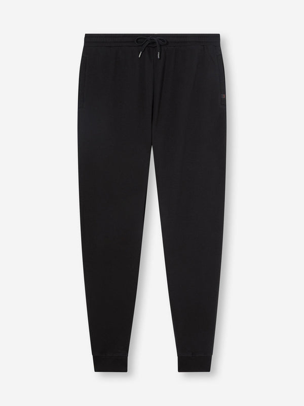 derek rose Men's Sweatpants Quinn Cotton Modal Black Black