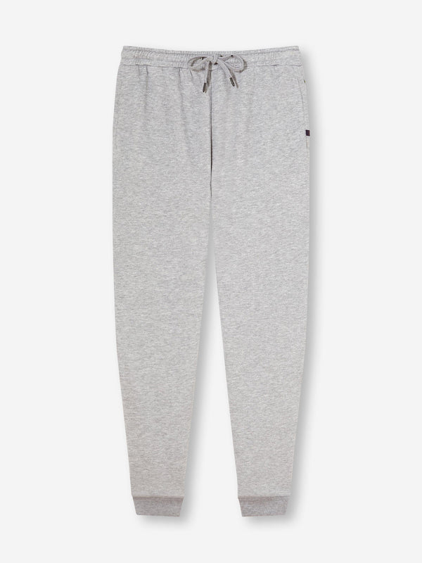 derek rose Men's Sweatpants Quinn Cotton Modal Silver Silver