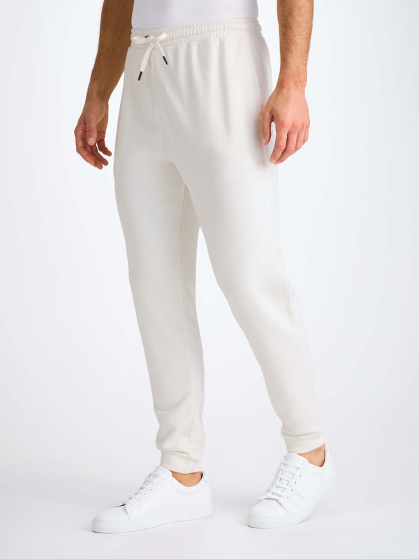 Derek Rose Men's Sweatpants Quinn Cotton Modal White White