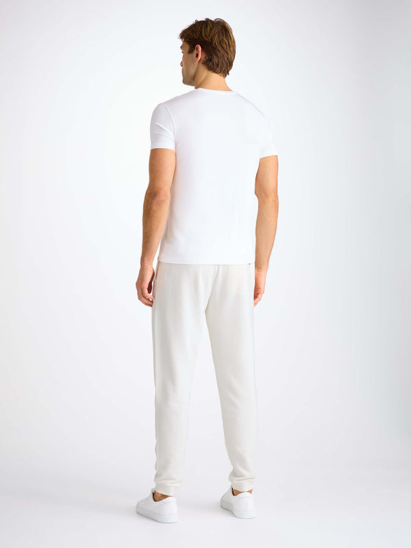 Derek Rose Men's Sweatpants Quinn Cotton Modal White White