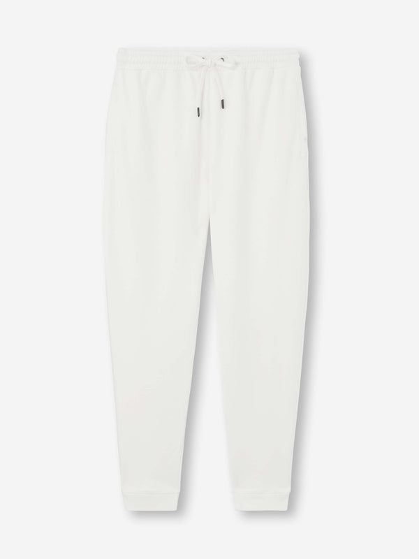 derek rose Men's Sweatpants Quinn Cotton Modal White White