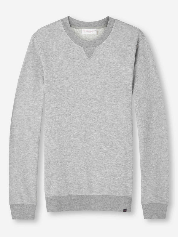 derek rose Men's Sweatshirt Quinn Cotton Modal Silver Silver
