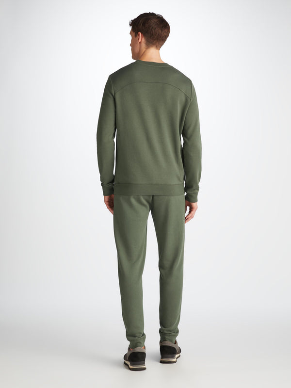 Derek Rose Men's Sweatshirt Quinn Cotton Modal Soft Green Soft Green