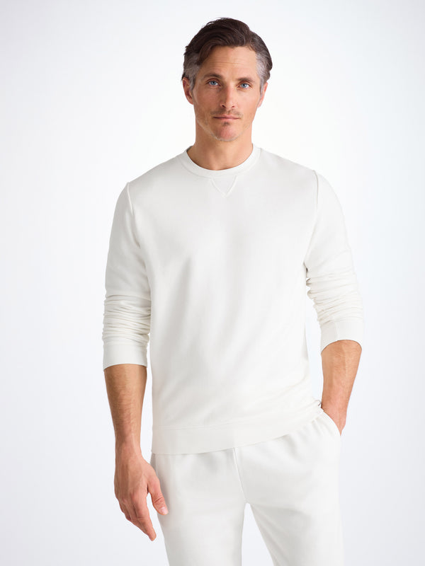 Derek Rose Men's Sweatshirt Quinn Cotton Modal White White