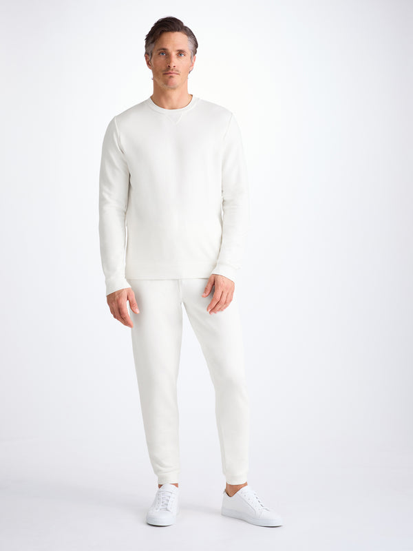 Derek Rose Men's Sweatshirt Quinn Cotton Modal White White