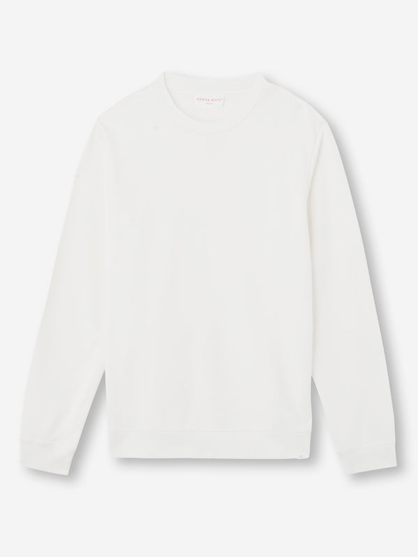 derek rose Men's Sweatshirt Quinn Cotton Modal White White