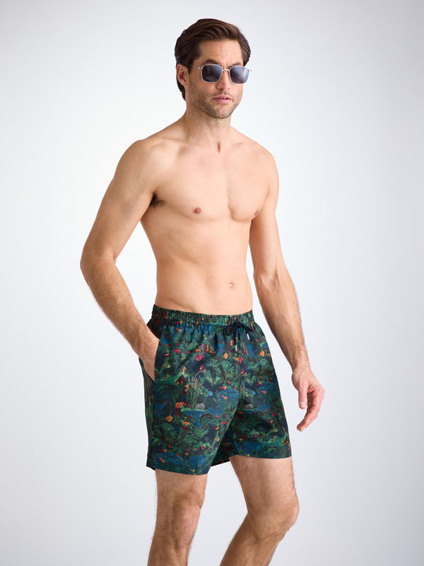 Derek Rose Men's Swim Shorts Multi Midnight Jungle Print Multi