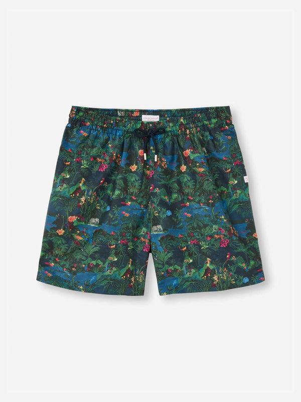 derek rose Men's Swim Shorts Multi Midnight Jungle Print Multi