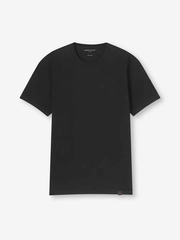 derek rose Men's T-Shirt Barny Pima Cotton Black Black