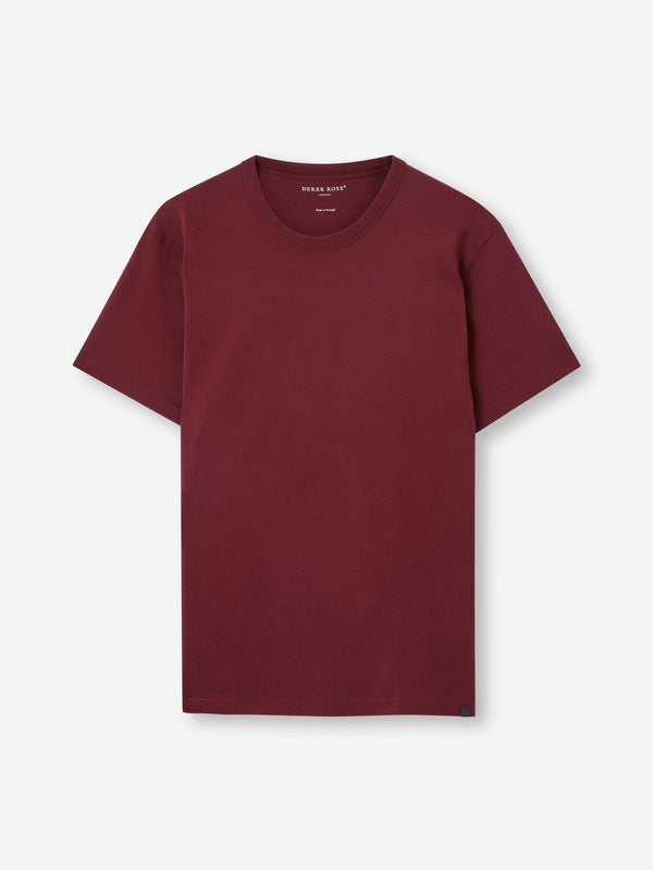 derek rose Men's T-Shirt Barny Pima Cotton Burgundy Burgundy