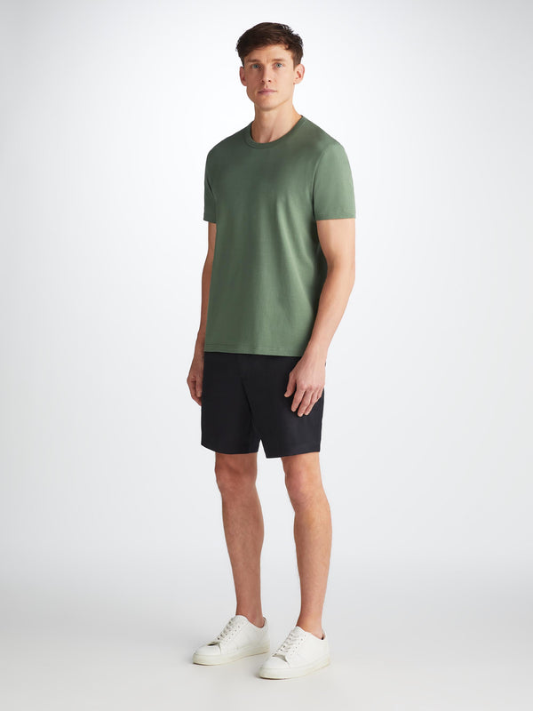 Derek Rose Men's T-Shirt Barny Pima Cotton Soft Green Soft Green