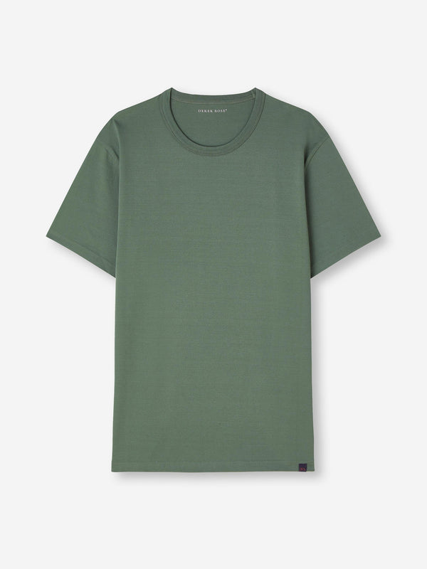 derek rose Men's T-Shirt Barny Pima Cotton Soft Green Soft Green
