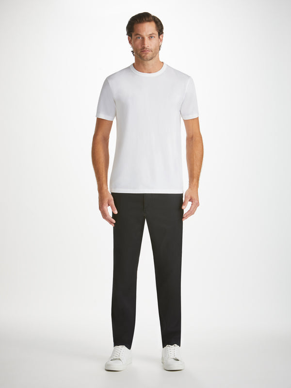 Derek Rose Men's T-Shirt Barny Pima Cotton White White