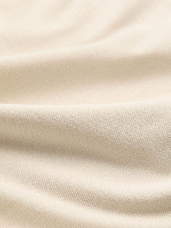 Derek Rose Men's T-Shirt Basel Micro Modal Stretch Ecru Ecru