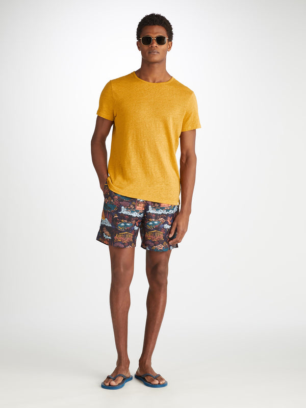 Derek Rose Men's T-Shirt Jordan Linen Mustard Mustard