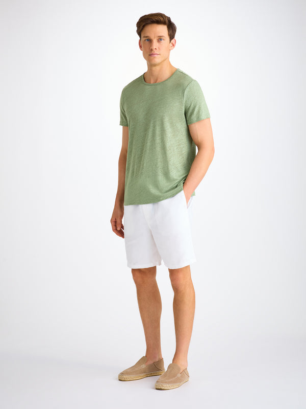 Derek Rose Men's T-Shirt Jordan Linen Sage Green Sage Green