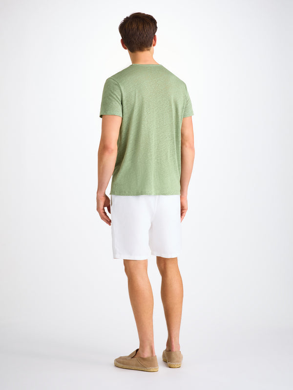 Derek Rose Men's T-Shirt Jordan Linen Sage Green Sage Green