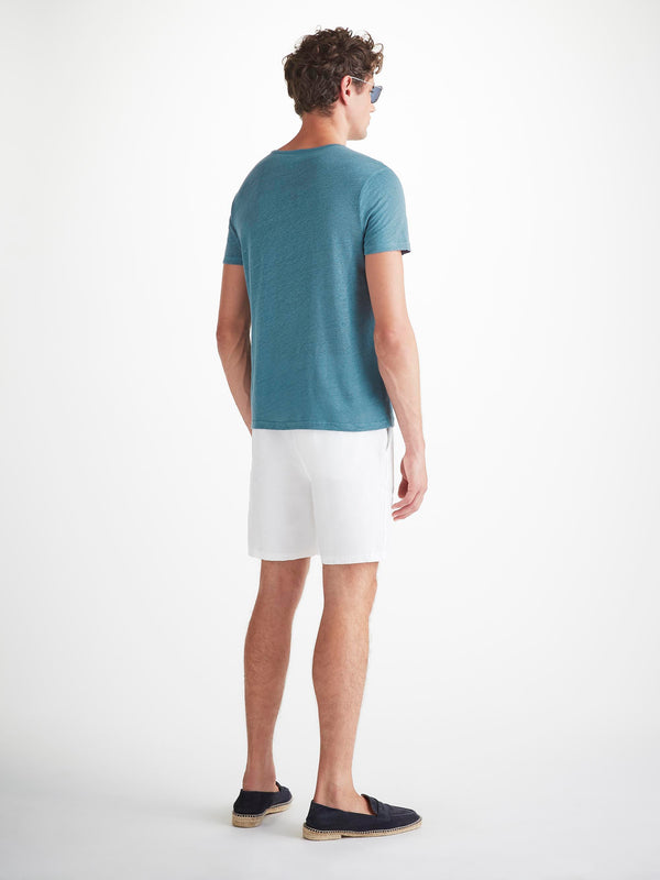 Derek Rose Men's T-Shirt Jordan Linen Steel Blue Steel Blue