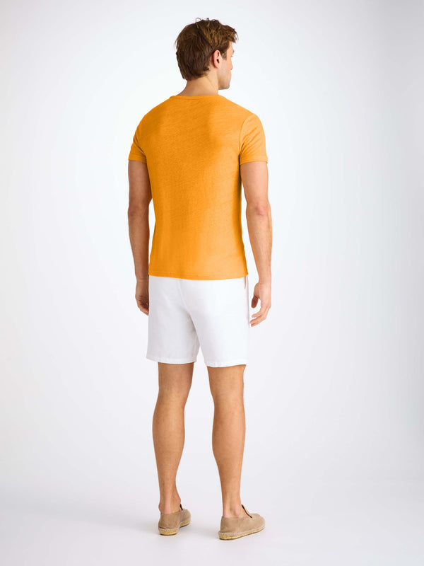 Derek Rose Men's T-Shirt Jordan Linen Tangerine Tangerine