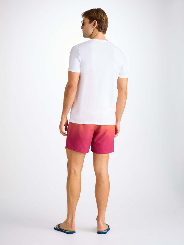 Derek Rose Men's T-Shirt Pima Cotton White Jungle Motif White