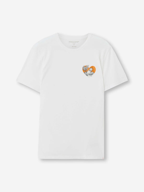 derek rose Men's T-Shirt Pima Cotton White Jungle Motif White