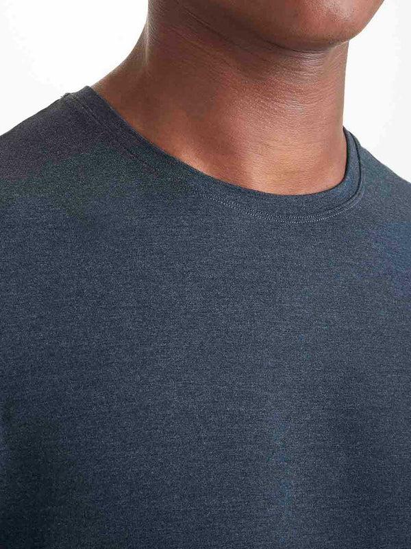 Derek Rose Men's T-Shirts And Lounge Trousers Set Marlowe Micro Modal Stretch Anthracite Anthracite