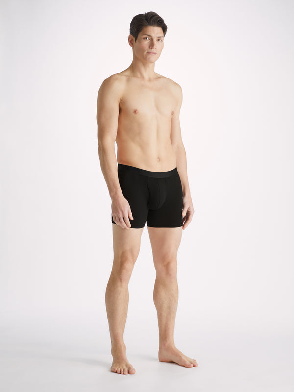 Derek Rose Men's Trunks Alex Micro Modal Stretch Black Black