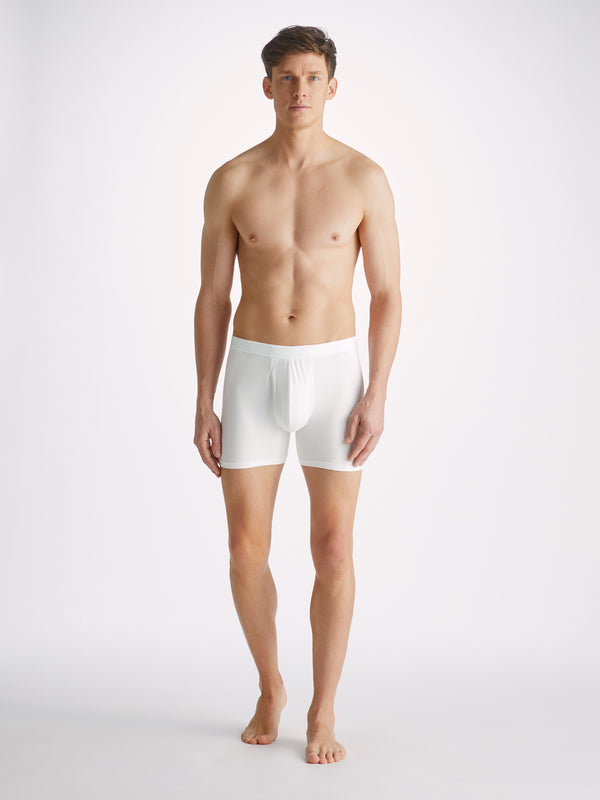 Derek Rose Men's Trunks Alex Micro Modal Stretch White White
