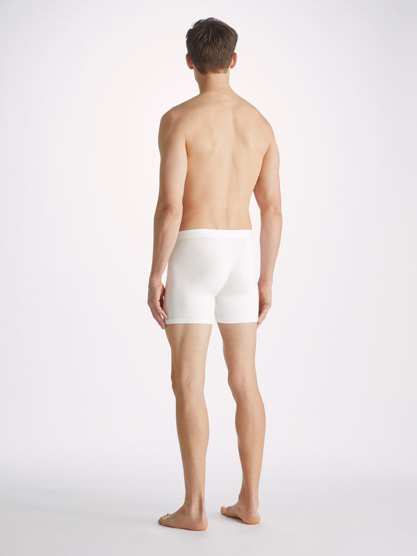 Derek Rose Men's Trunks Alex Micro Modal Stretch White White