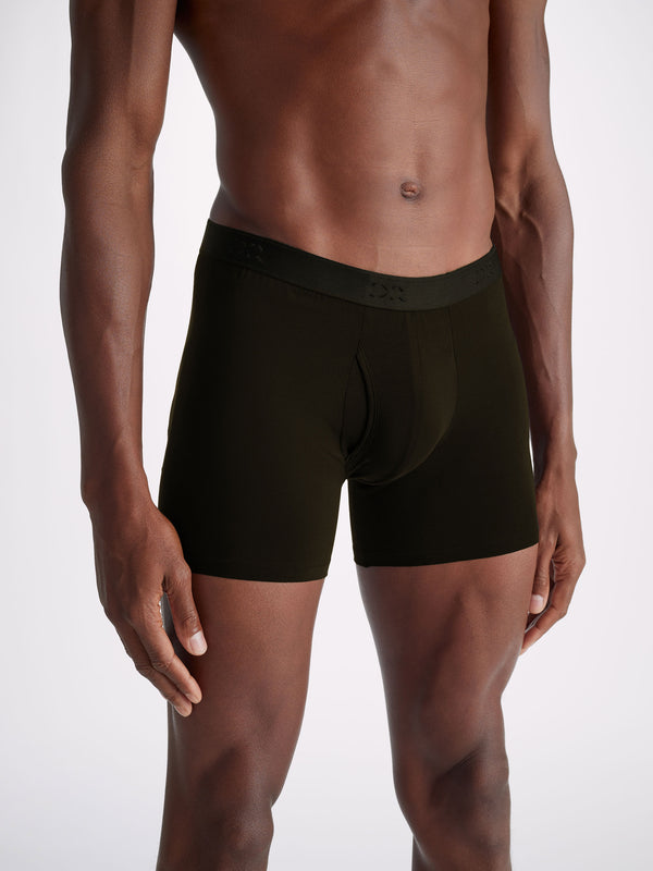 Derek Rose Men's Trunks Jack Pima Cotton Stretch Black Black