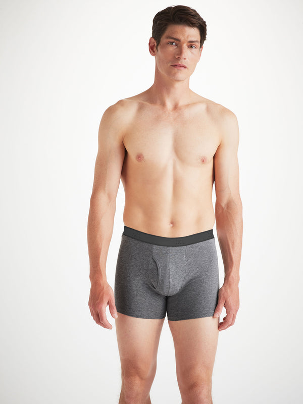 Derek Rose Men's Trunks Jack Pima Cotton Stretch Charcoal Charcoal