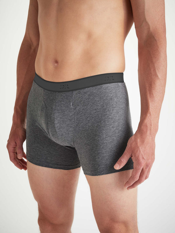 Derek Rose Men's Trunks Jack Pima Cotton Stretch Charcoal Charcoal
