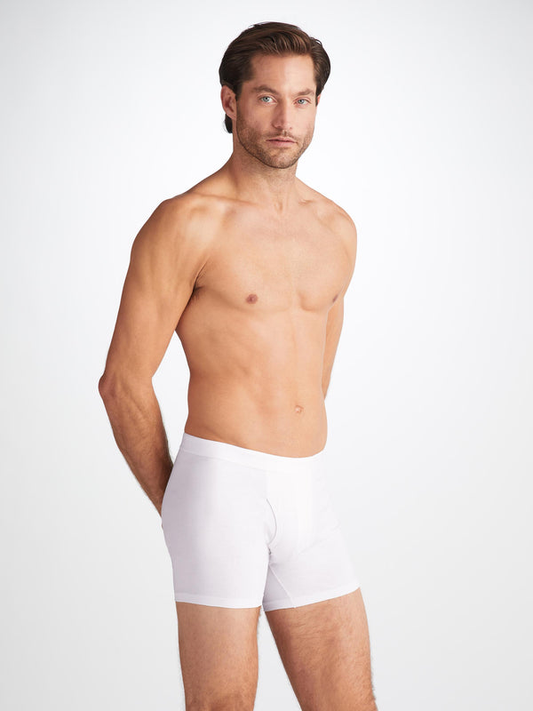 Derek Rose Men's Trunks Jack Pima Cotton Stretch White White