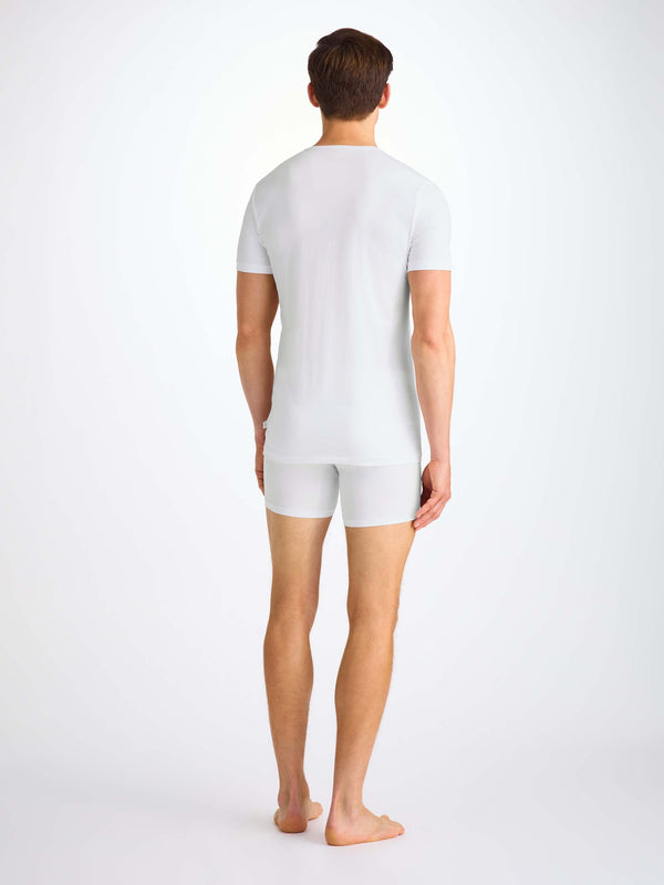 Derek Rose Men's Underwear T-Shirt Jack Pima Cotton Stretch White White