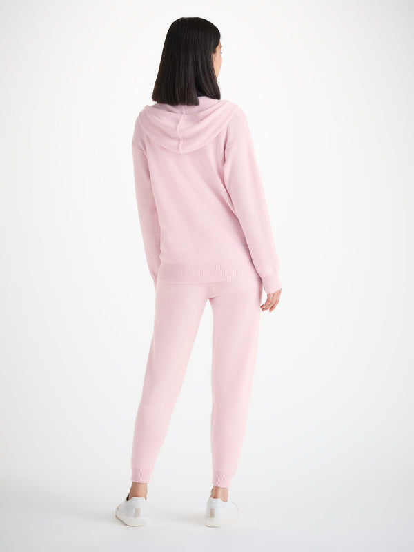 Derek Rose Women's Hoodie And Track Pants Set Daphne Cashmere Ice Pink Ice Pink