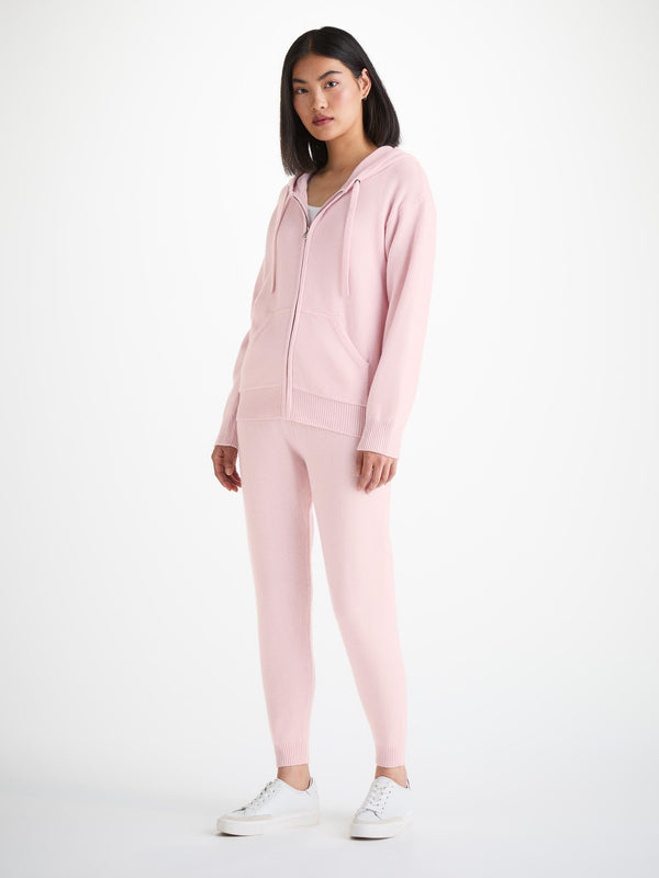 derek rose Women's Hoodie and Track Pants Set Daphne Cashmere Ice Pink Ice Pink