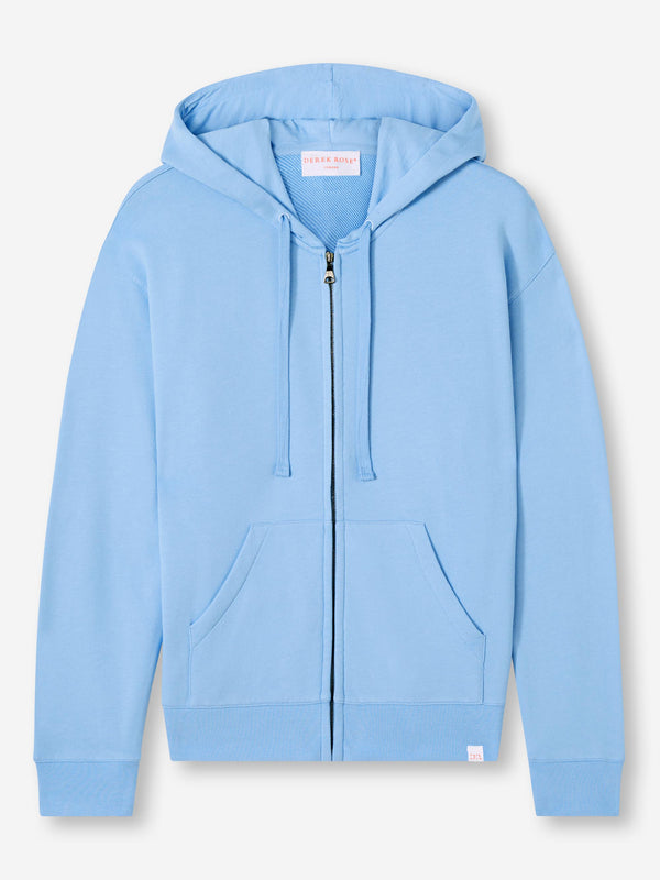 Derek Rose Women's Hoodie Quinn Cotton Modal Cornflower Blue Cornflower Blue
