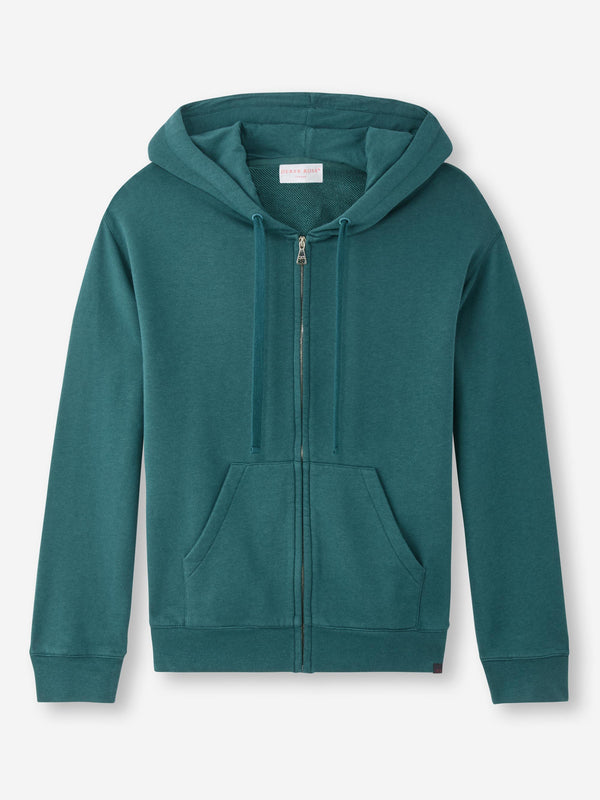 Derek Rose Women's Hoodie Quinn Cotton Modal Pine Green Pine Green