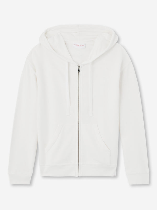 Derek Rose Women's Hoodie Quinn Cotton Modal White White