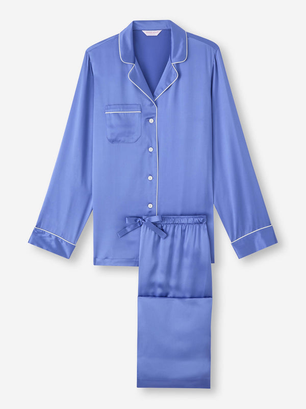 Derek Rose Women's Pajamas Bailey Silk Satin Amethyst Amethyst