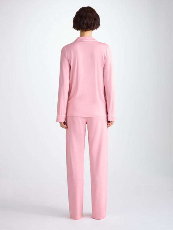 Derek Rose Women's Pajamas Lara Micro Modal Stretch Ballet Pink Ballet Pink