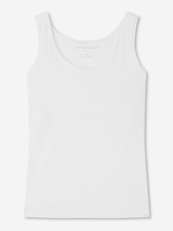 Derek Rose Women's Support Tank Top Lara Micro Modal Stretch White White