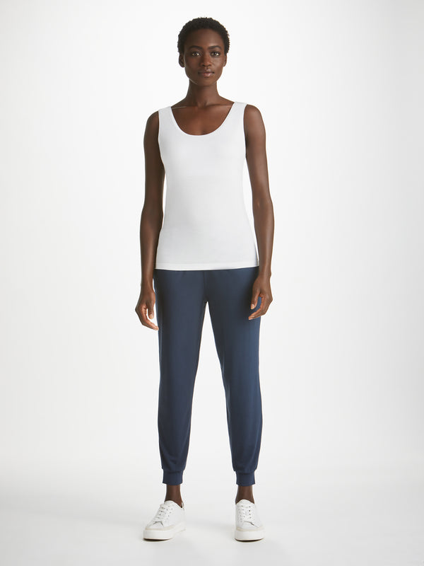 Derek Rose Women's Support Tank Top Lara Micro Modal Stretch White White