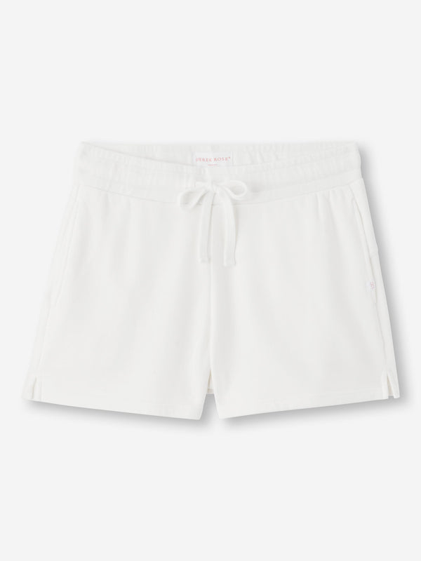 Derek Rose Women's Sweat Shorts Quinn Cotton Modal White White