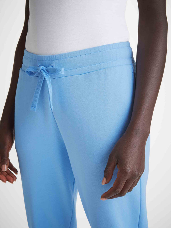 Derek Rose Women's Sweatpants Quinn Cotton Modal Cornflower Blue Cornflower Blue