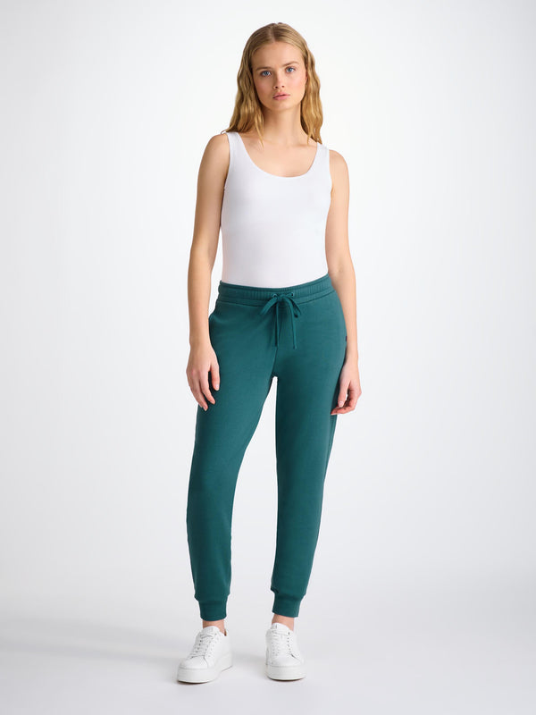 Derek Rose Women's Sweatpants Quinn Cotton Modal Pine Green Pine Green