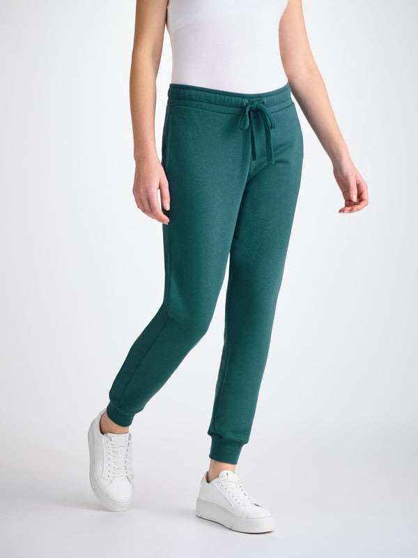 derek rose Women's Sweatpants Quinn Cotton Modal Pine Green Pine Green