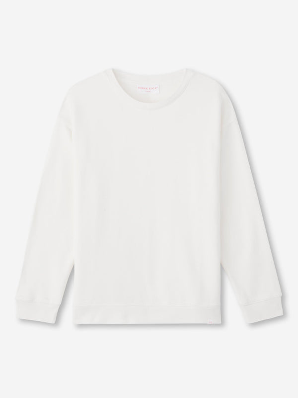 Derek Rose Women's Sweatshirt Quinn Cotton Modal White White