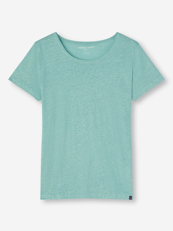 Derek Rose Women's T-Shirt Jordan Linen Soft Aqua Soft Aqua