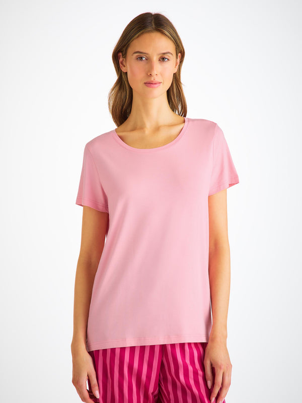 Derek Rose Women's T-Shirt Lara Micro Modal Stretch Ballet Pink Ballet Pink
